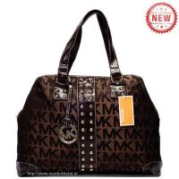 michael kors logo-print groot bruin bakken Tas Original 2017 qtvg8523